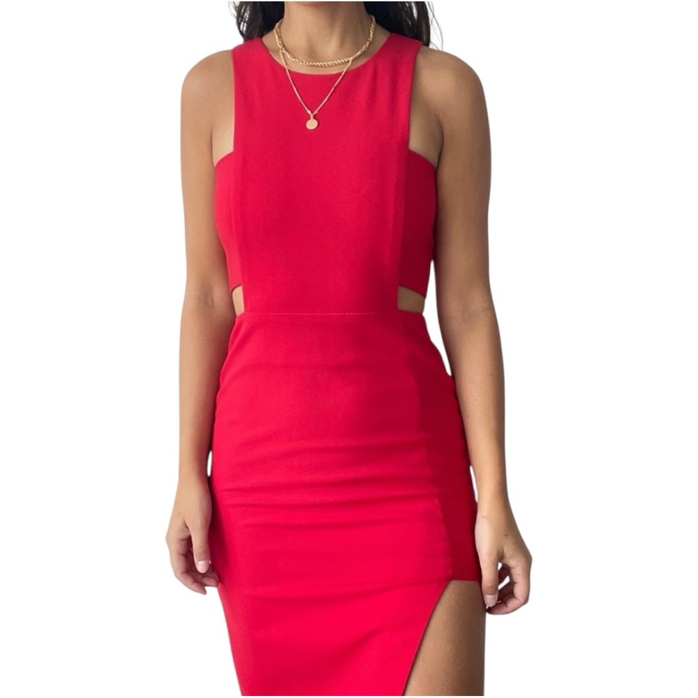 Michelle Mason Red Cutout Sheath Dress – Size 4, Sexy & Sophisticated - Picture 6 of 7